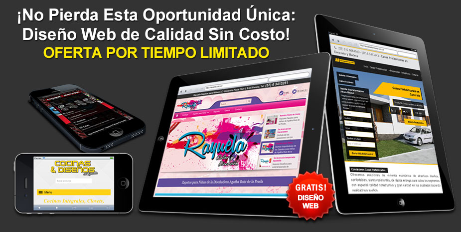 Gratis Diseño de Pagina Web con Marketing Digital